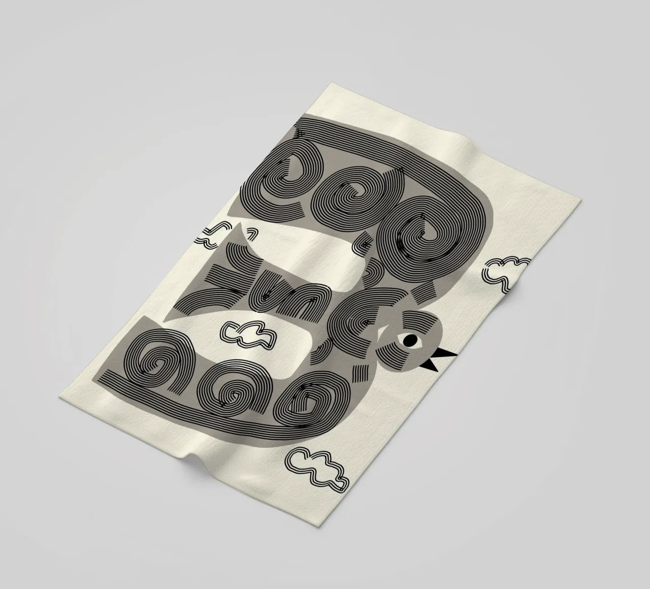 Uccello grigio telo mare da Little Dean