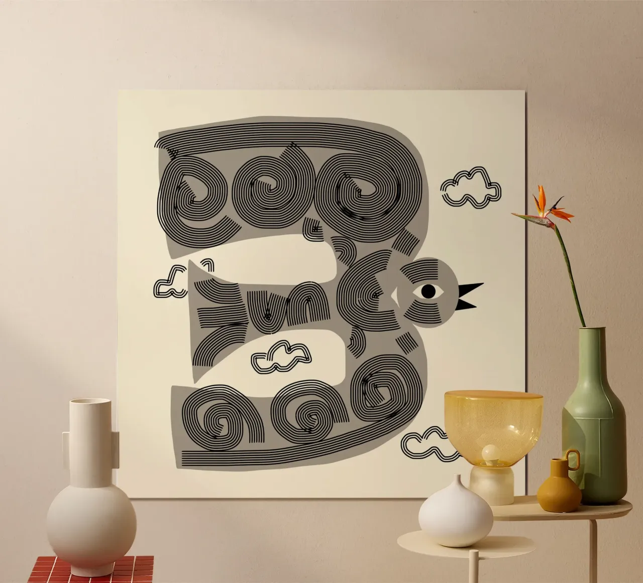 Uccello grigio poster da Little Dean