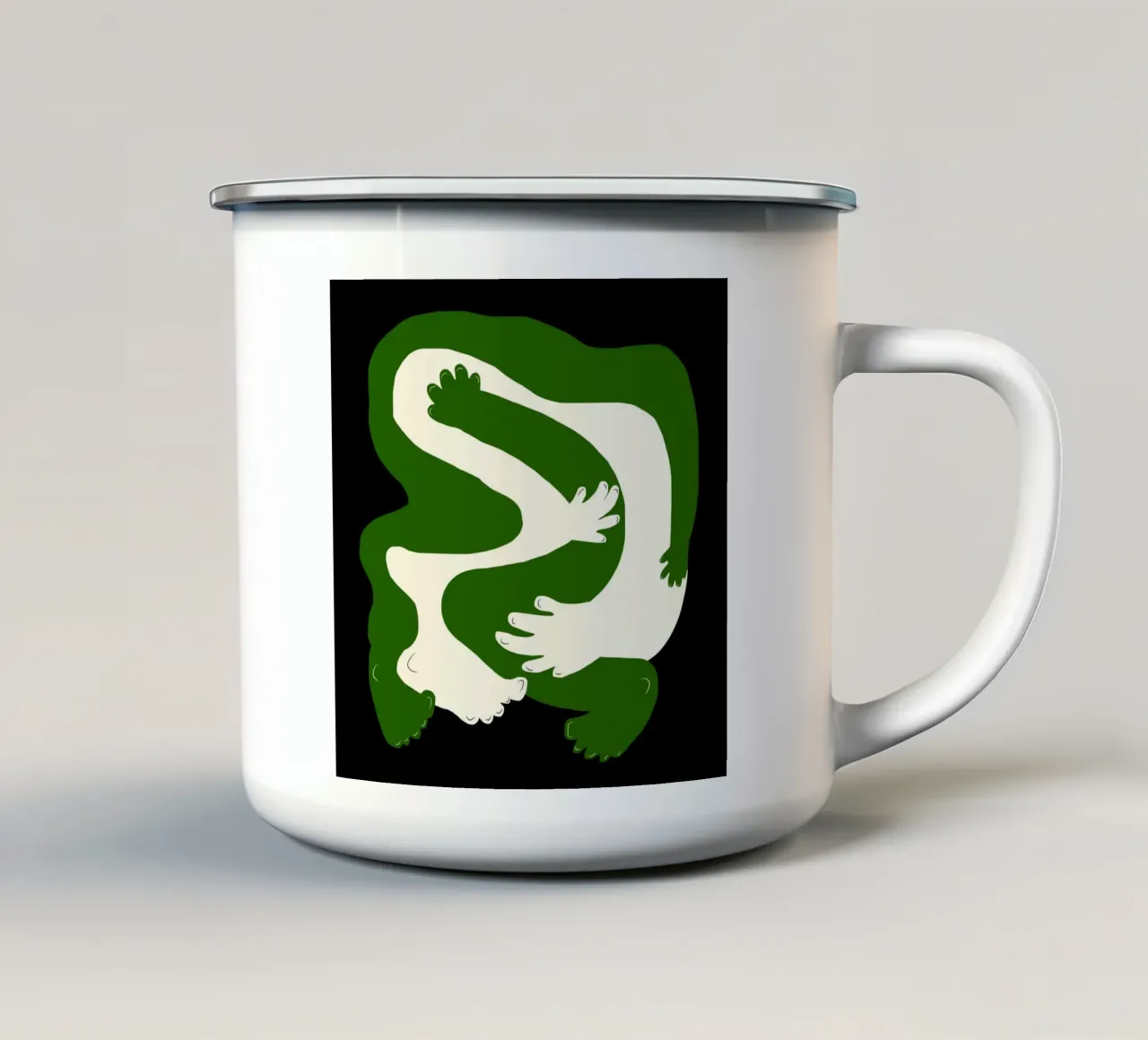 Abbraccio di colore tazza in smalto da Little Dean