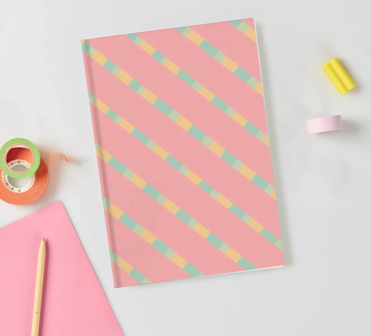 Weaving stripe pattern 12 notebook by Little Dean