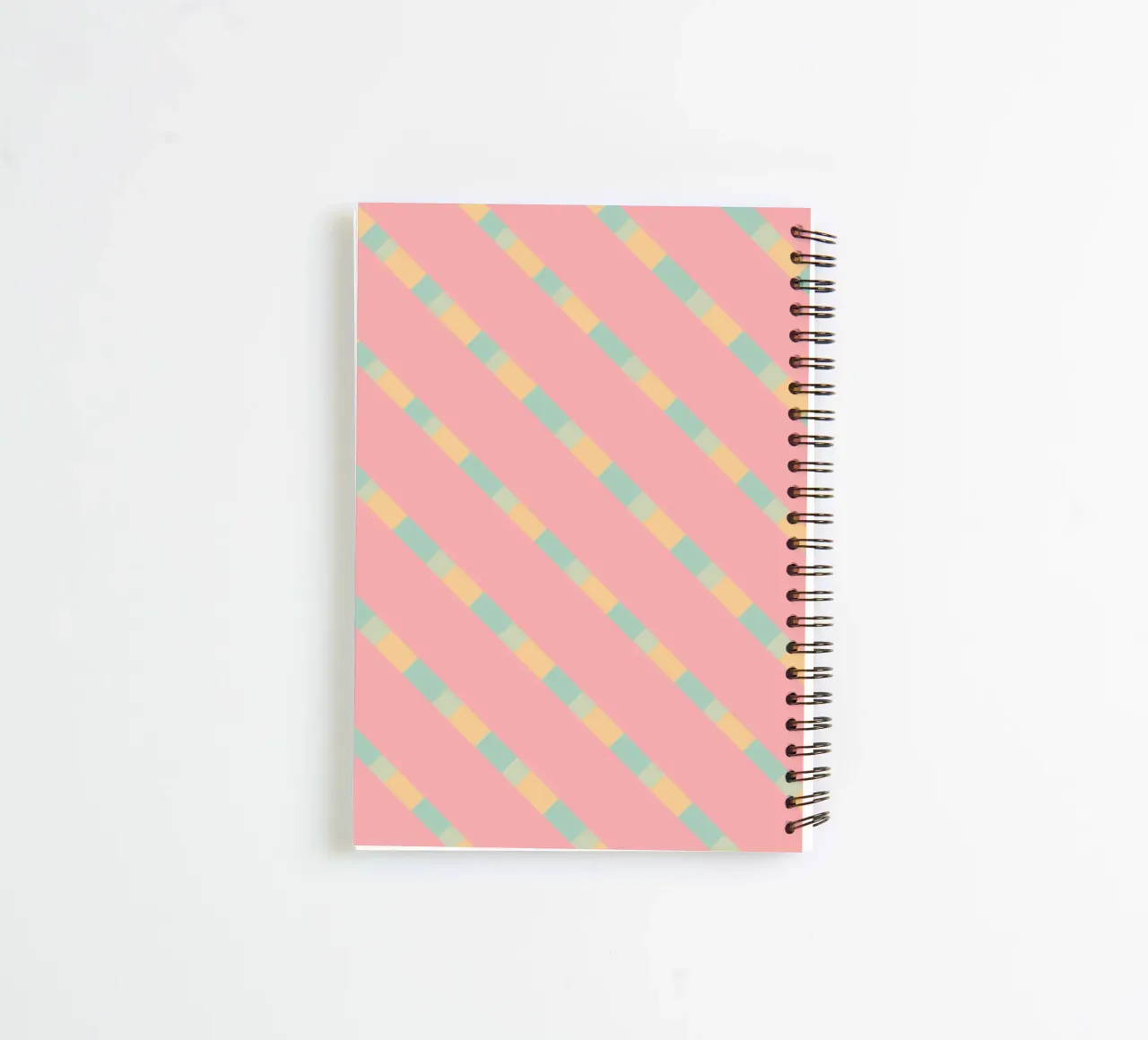 Weaving stripe pattern 12 spiral notebook by Little Dean