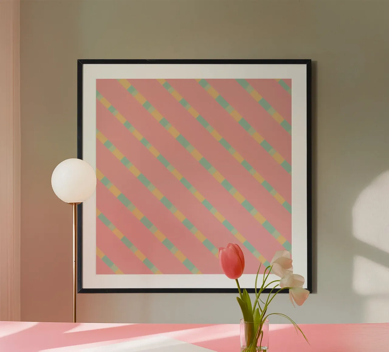 Weaving stripe pattern 12 poster by Little Dean