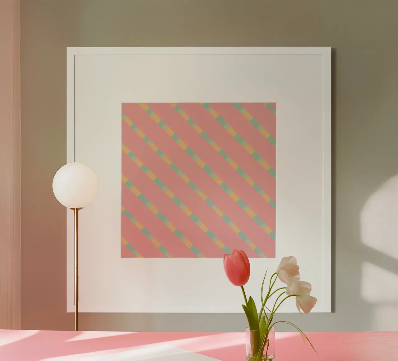 Weaving stripe pattern 12 poster by Little Dean