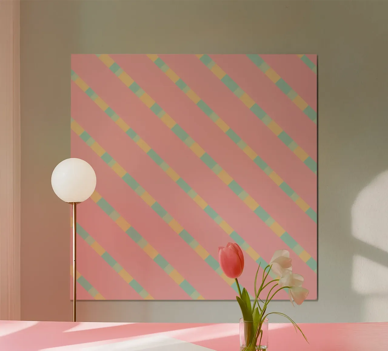 Weaving stripe pattern 12 poster by Little Dean