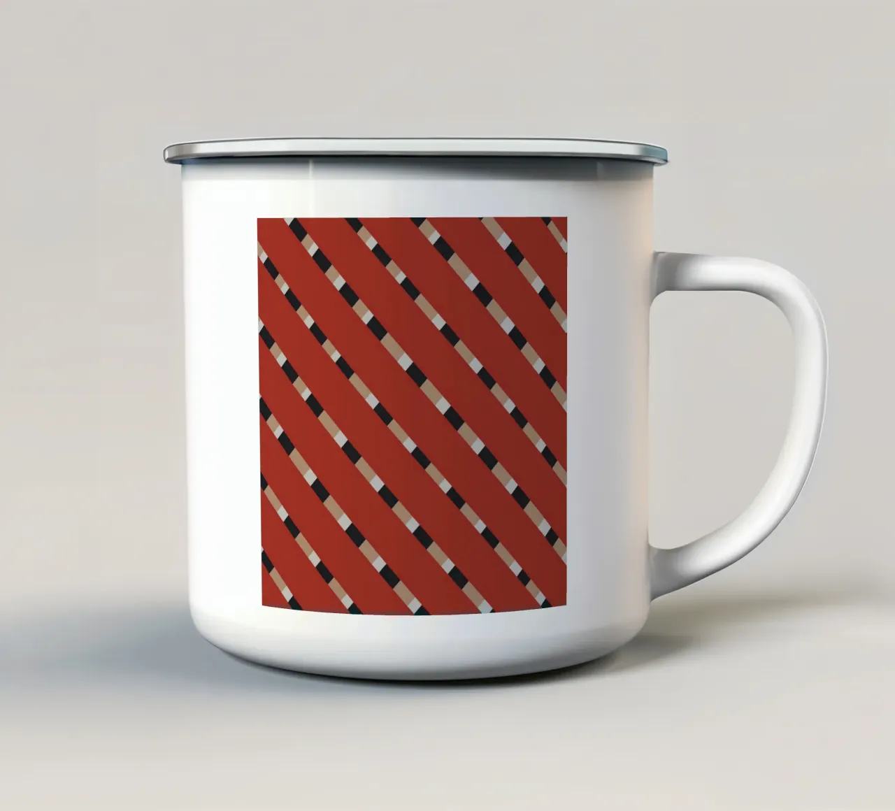 Tessitura a righe 13 tazza in smalto da Little Dean