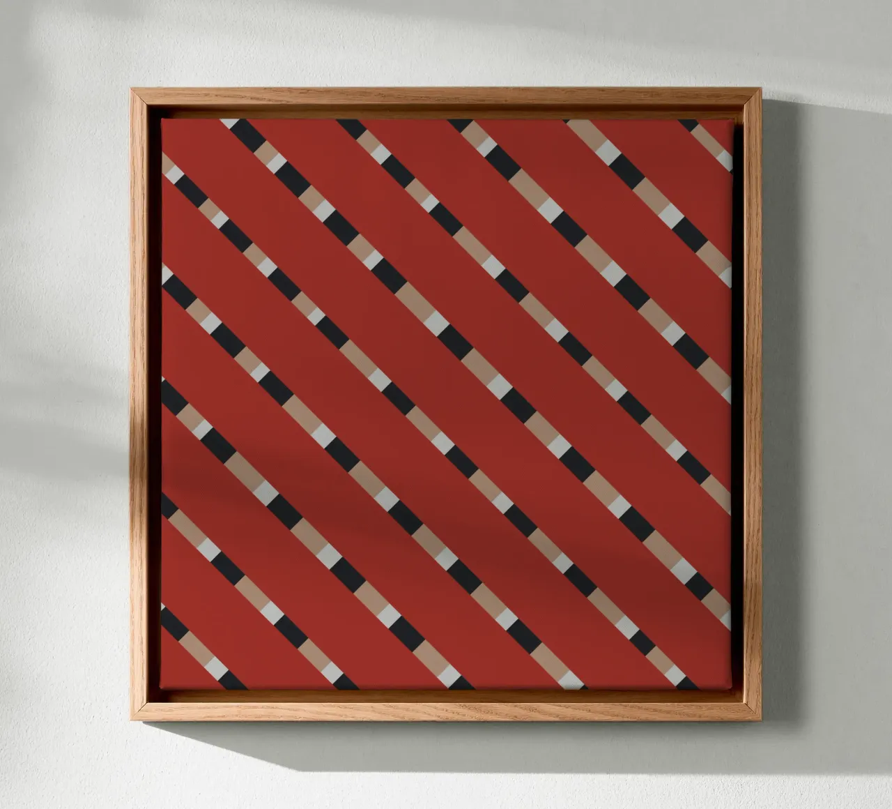 Weaving stripe pattern 13 canvas with Floater frame by Little Dean