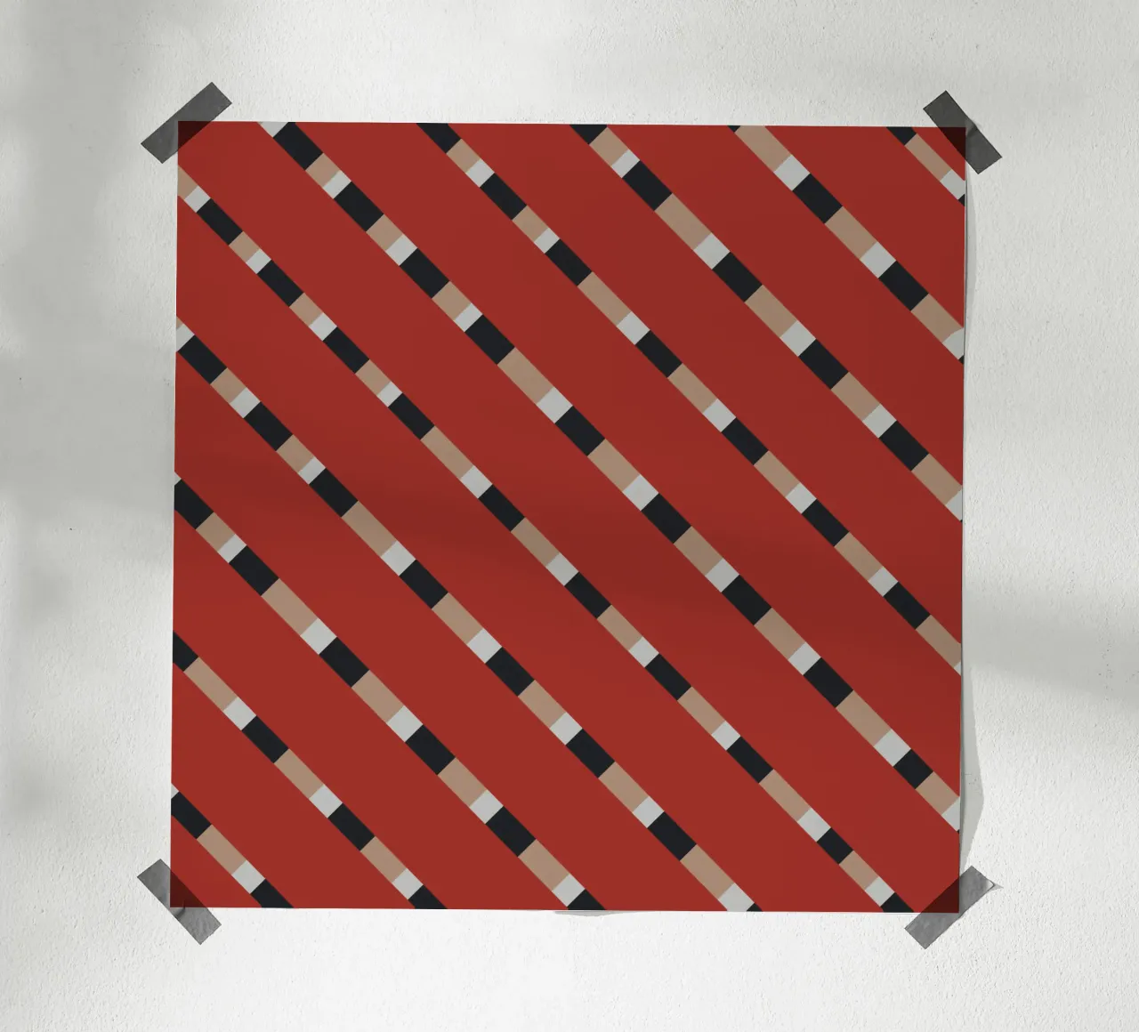Weaving stripe pattern 13 poster by Little Dean