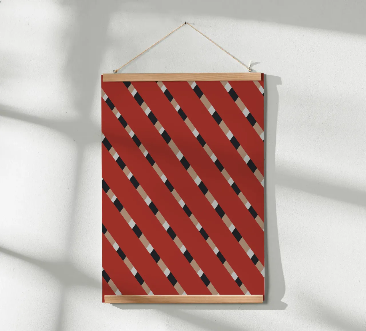 Weaving stripe pattern 13 poster by Little Dean