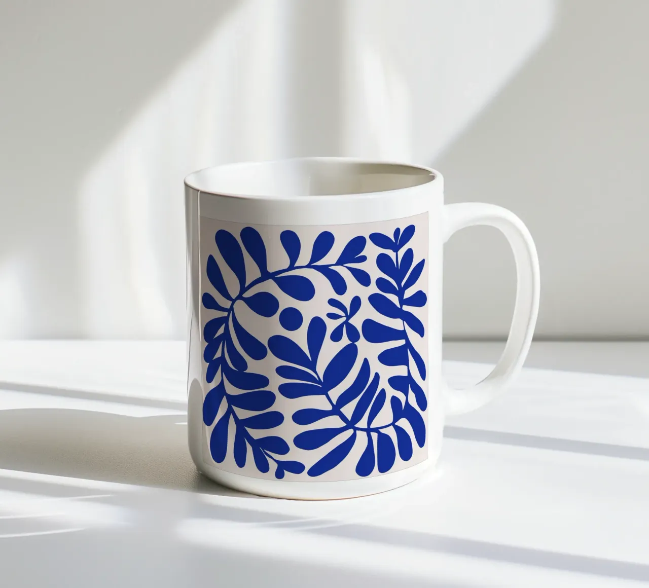 Ultramarine foliage ceramic mug by Little Dean
