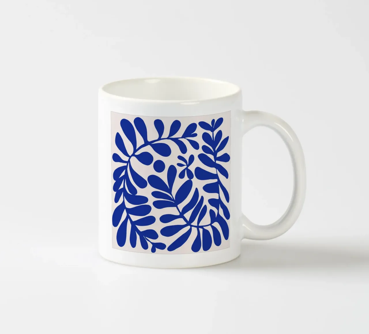 Ultramarine foliage ceramic mug by Little Dean