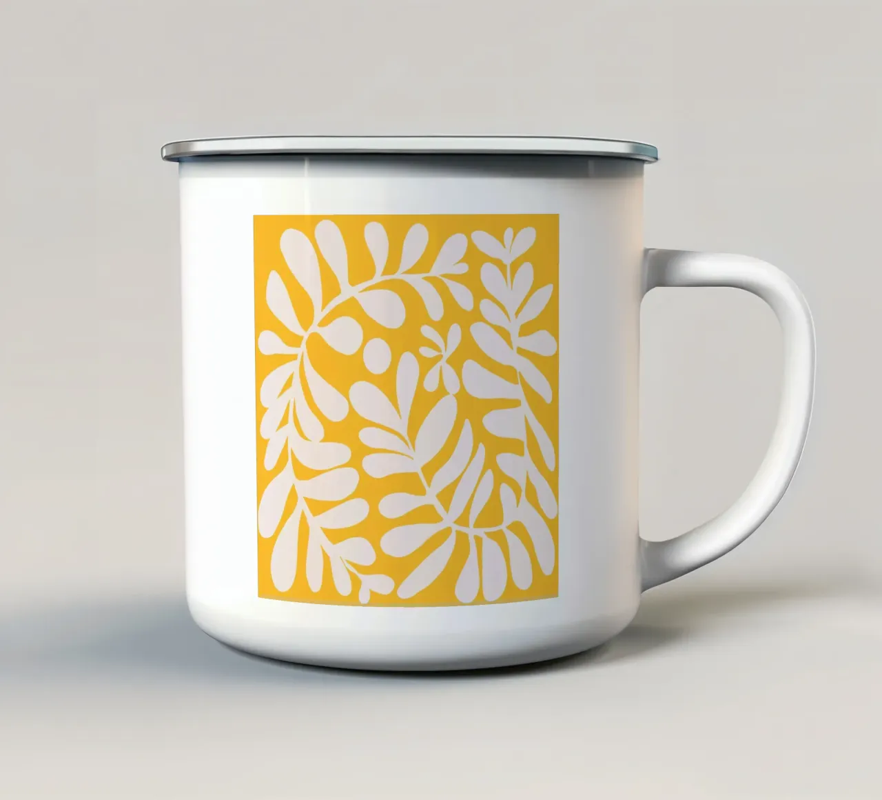 Fogliame giallo tazza in smalto da Little Dean
