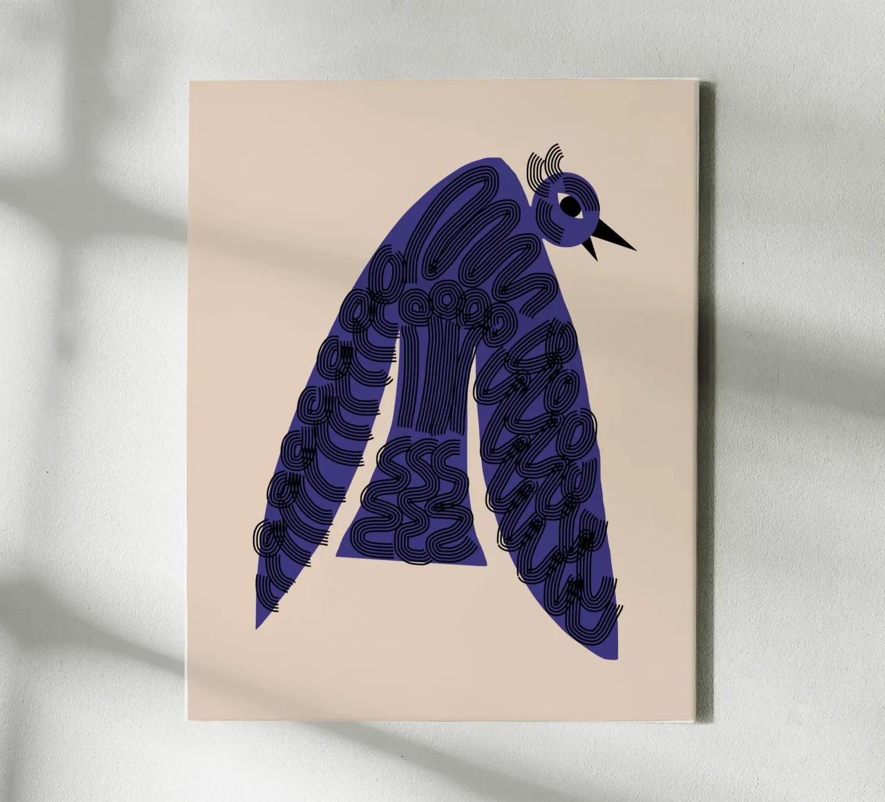 L'uccello blu vola tela con Cornice a cassetta da Little Dean