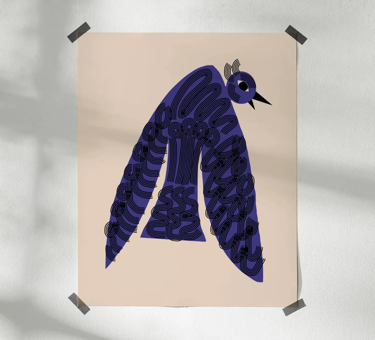 L'uccello blu vola poster da Little Dean