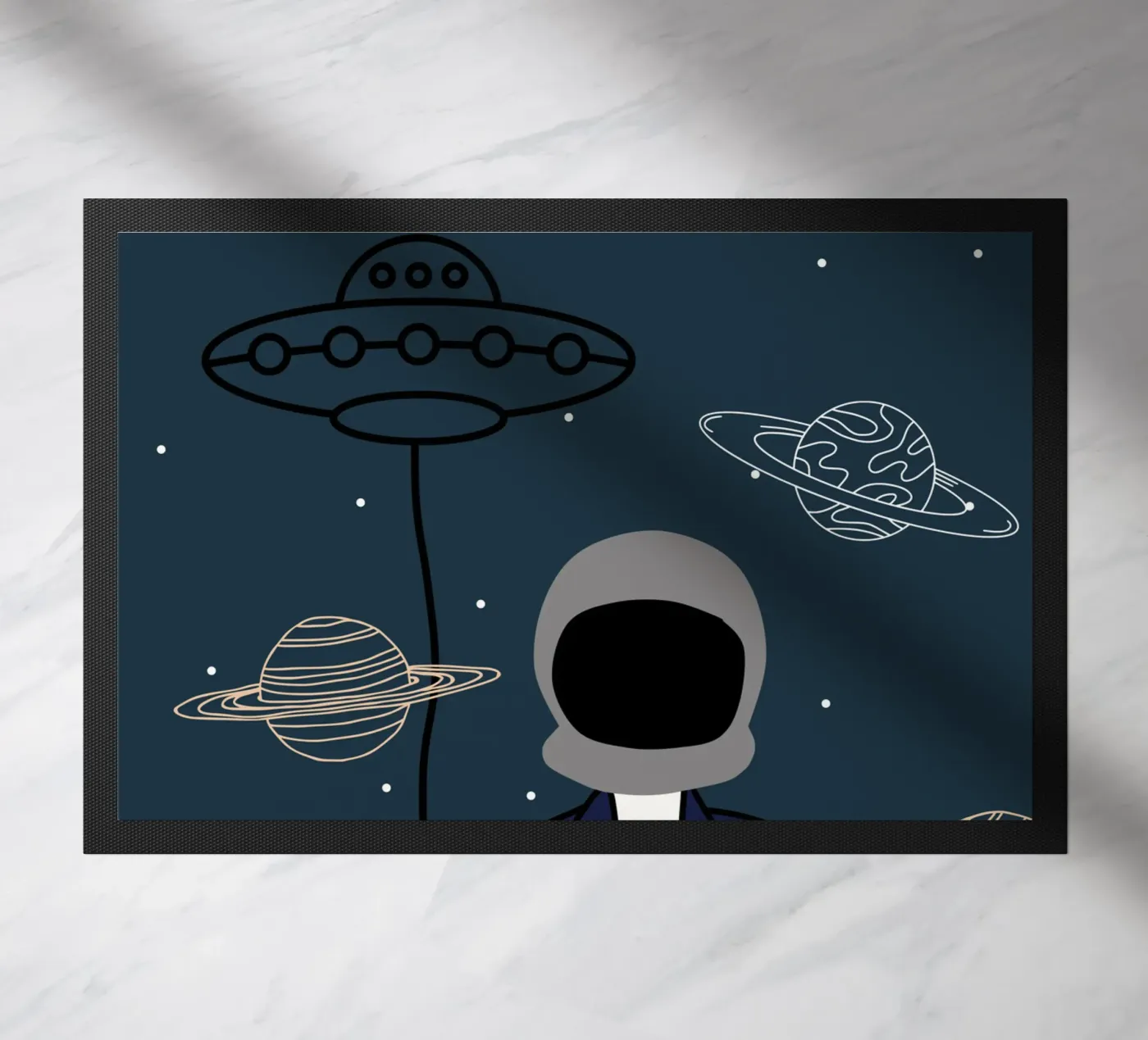 Martian multiverse Fußmatte von Little Dean