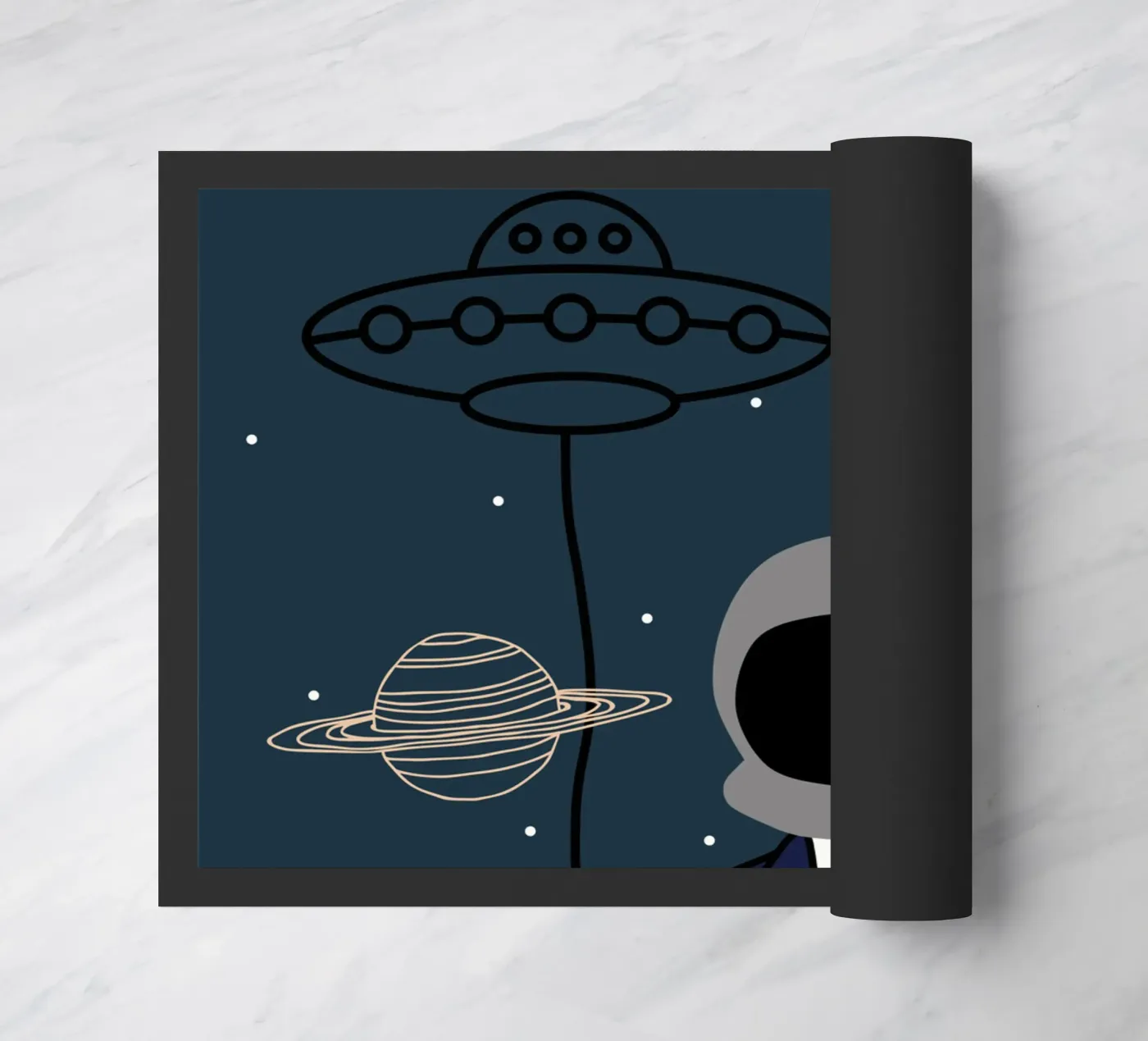 Martian multiverse Fußmatte von Little Dean