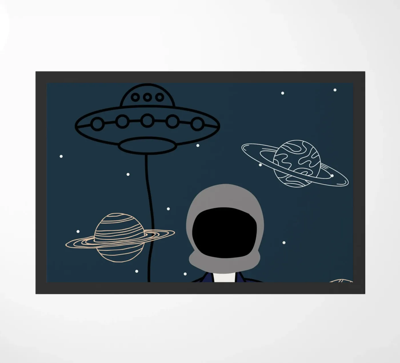 Martian multiverse Fußmatte von Little Dean