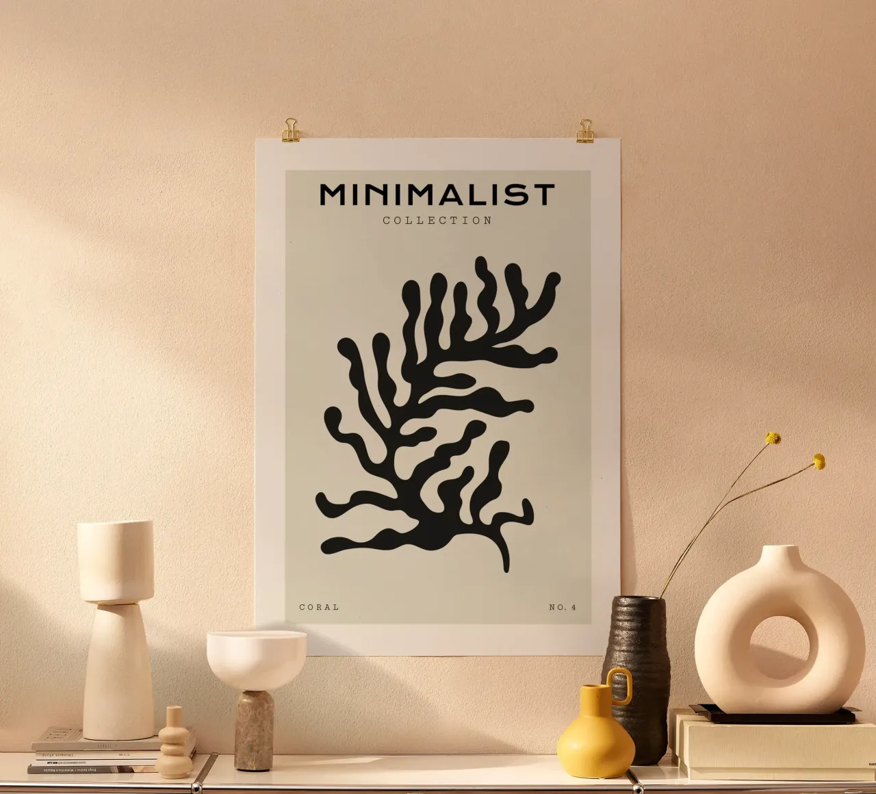 Boho Bohemian 4 Soft Coral 4 carta hahnemühle da Boho Print Collection