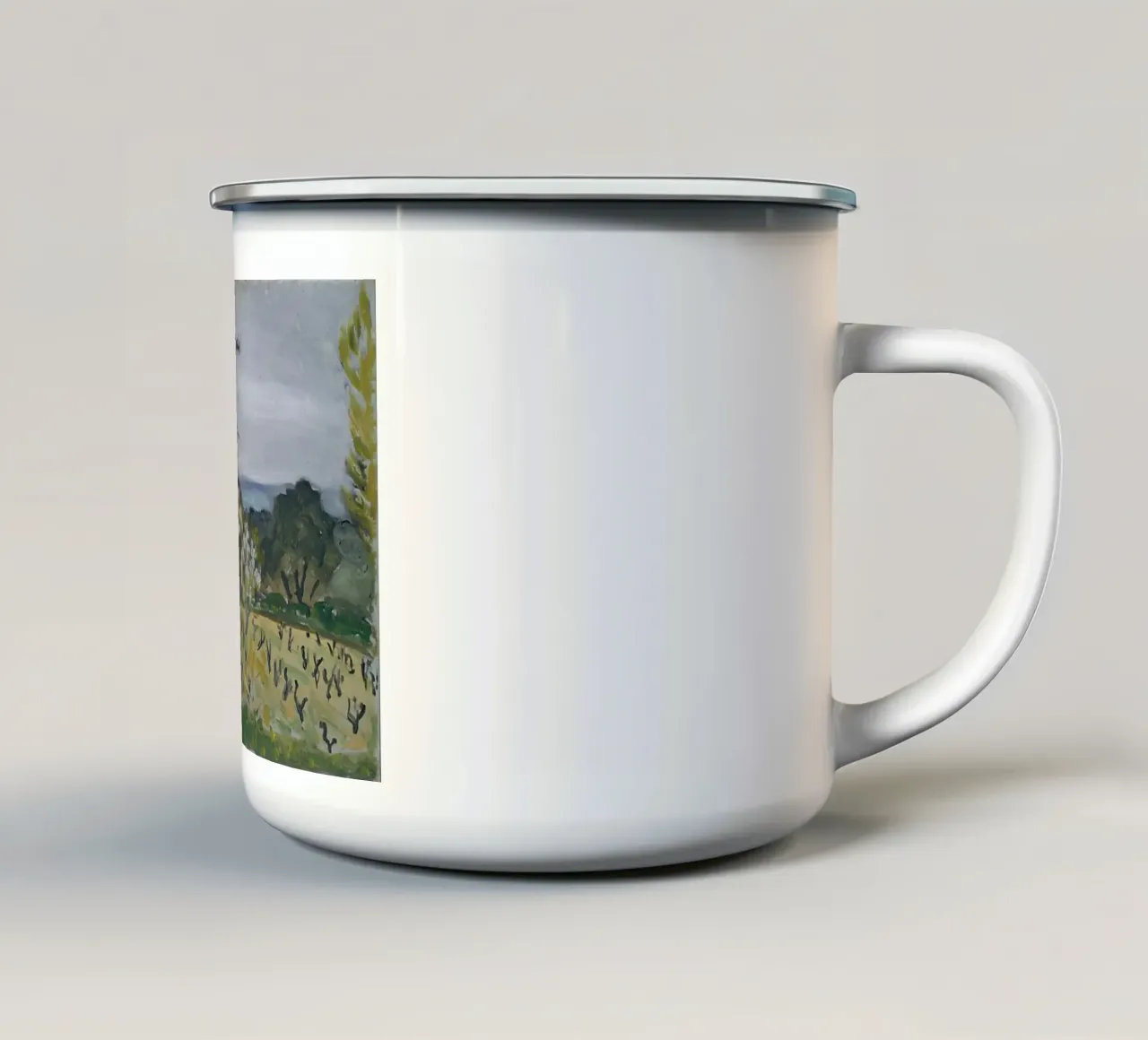 vista sulle risaie tazza in smalto da briyan shop