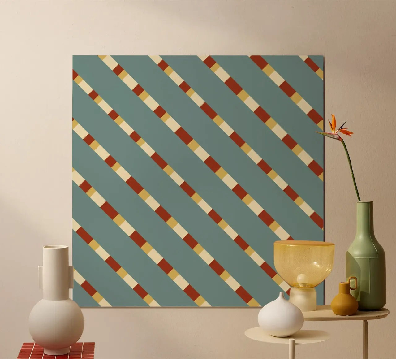 Weaving stripe pattern 14 poster by Little Dean