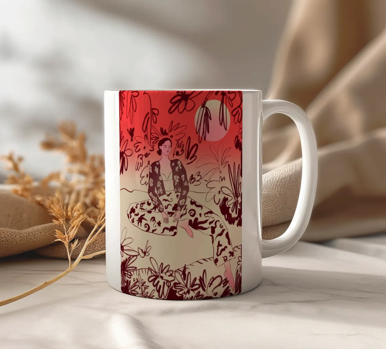 FINDING PEACE tazza in ceramica da Sandra Poliakov
