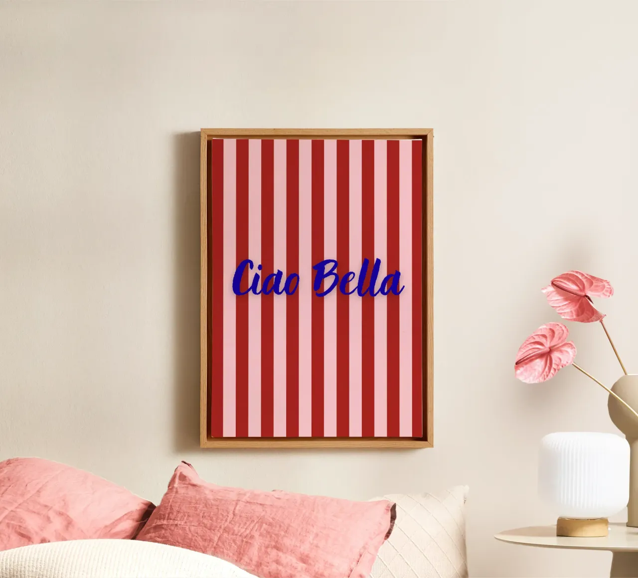 Ciao Bella tela con Cornice a cassetta da https://www.juniqe.com/de/shop/artemis