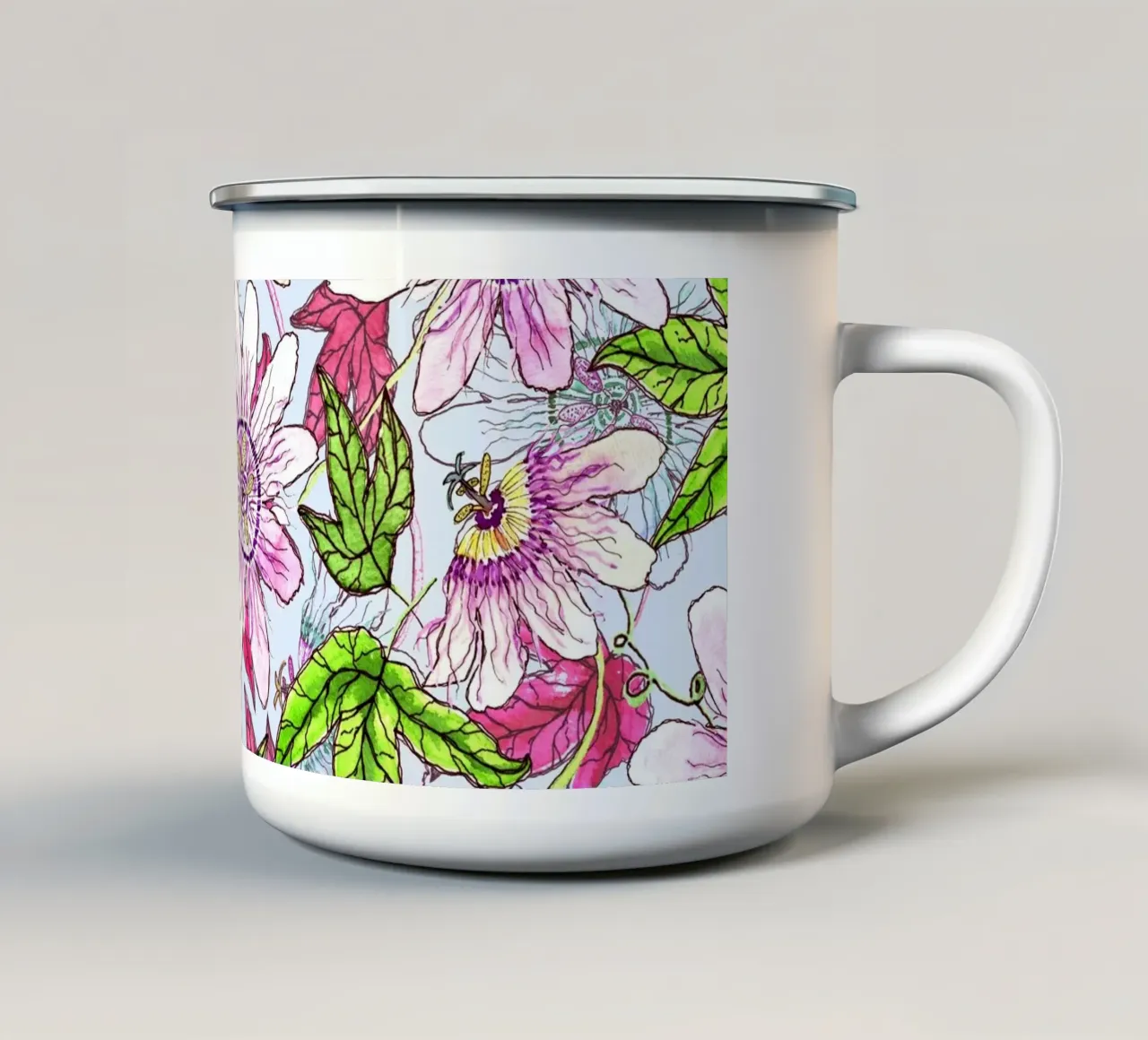Passionsblume tazza in smalto da nicigabrieldesigns