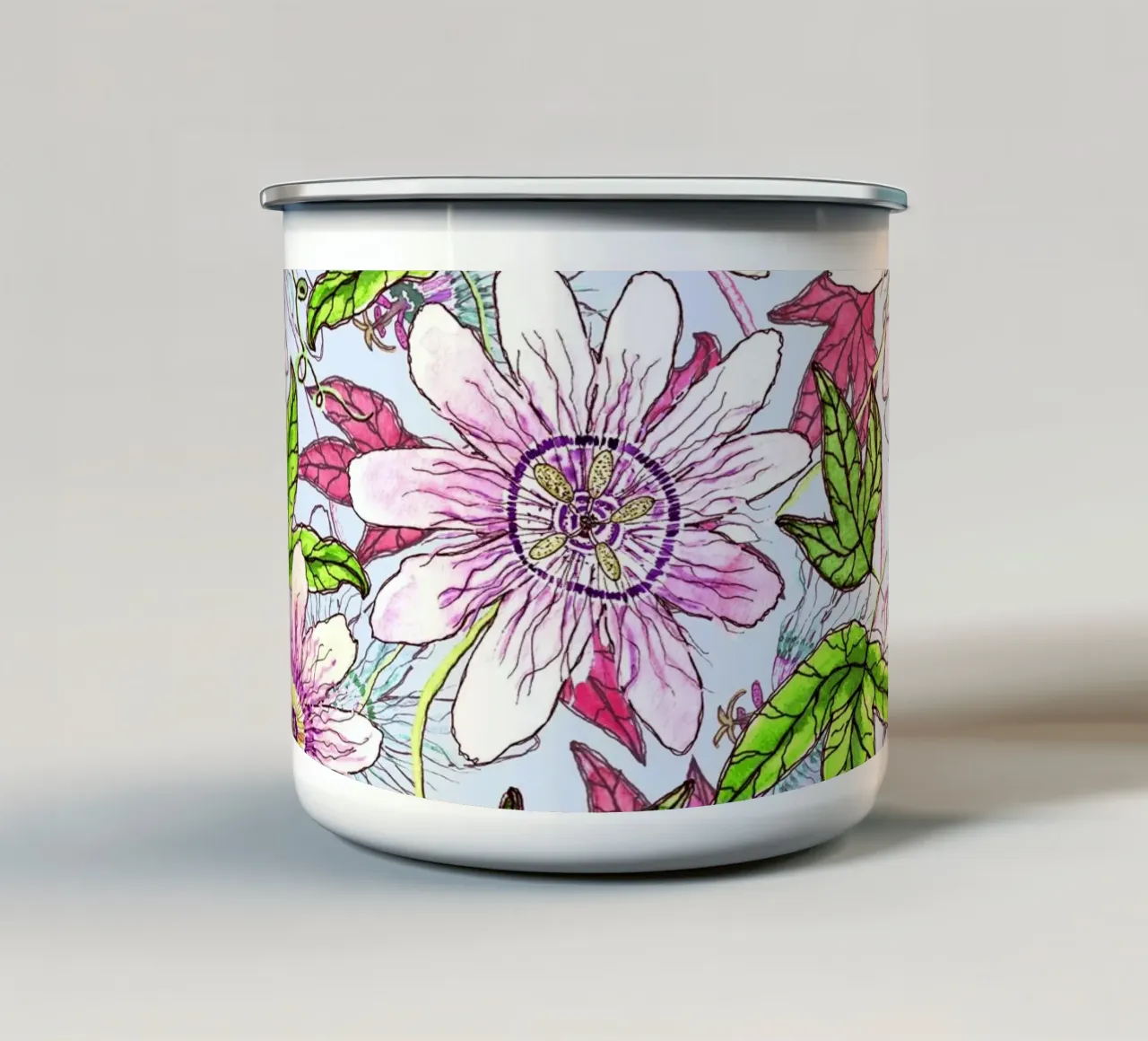 Passionsblume tazza in smalto da nicigabrieldesigns