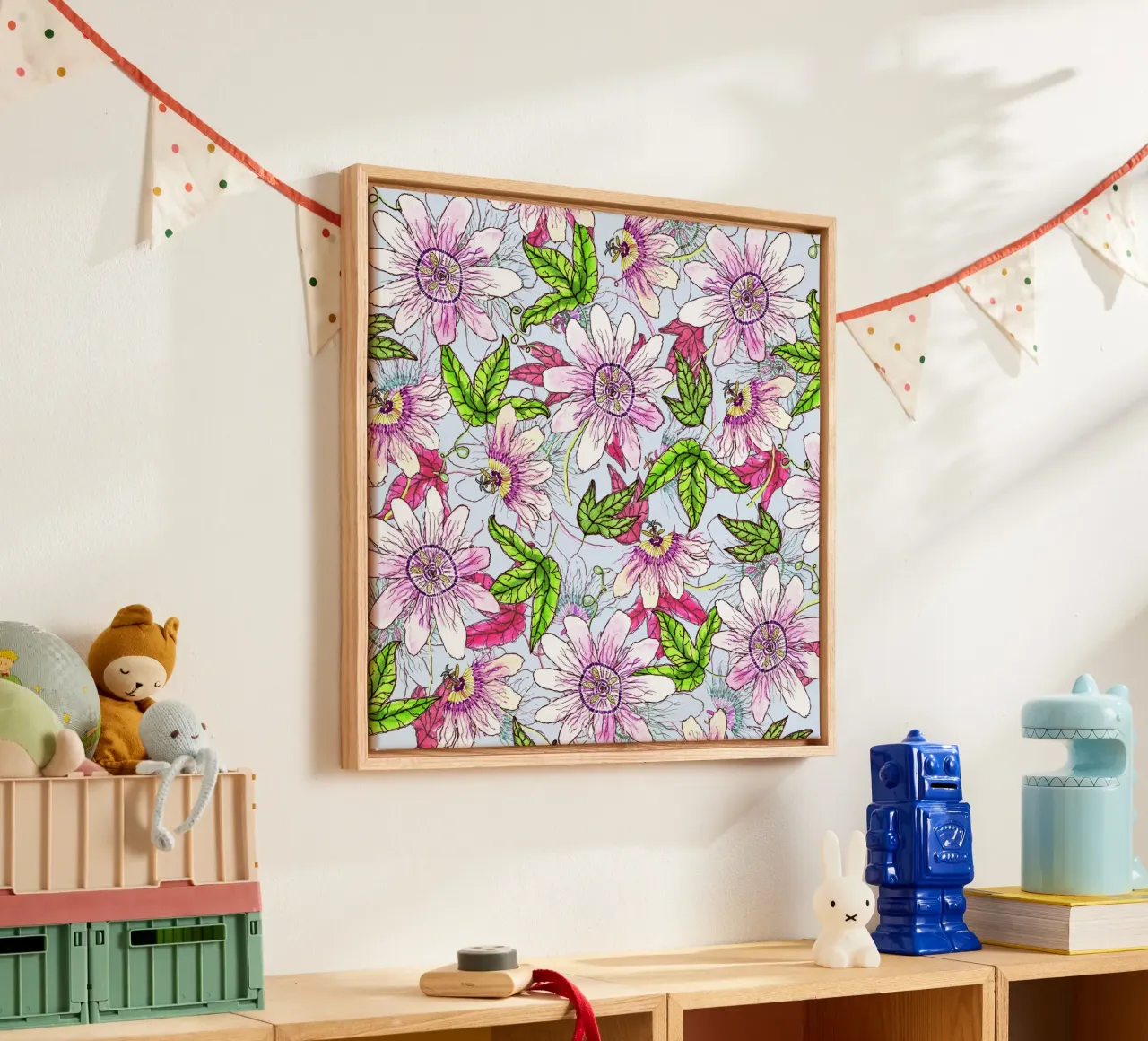 Passionsblume tela con Cornice a cassetta da nicigabrieldesigns