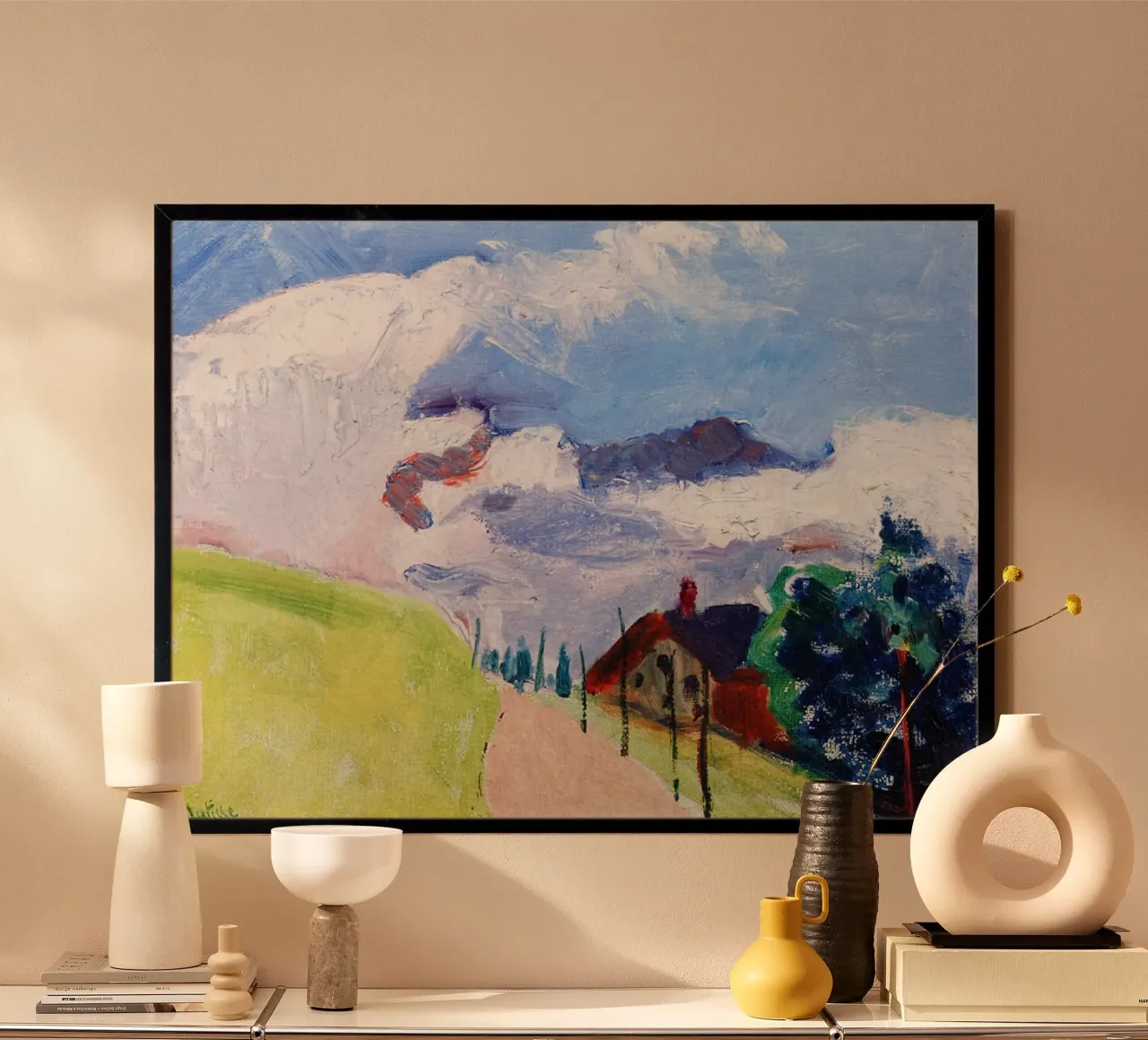 strada del villaggio collinare poster da briyan shop