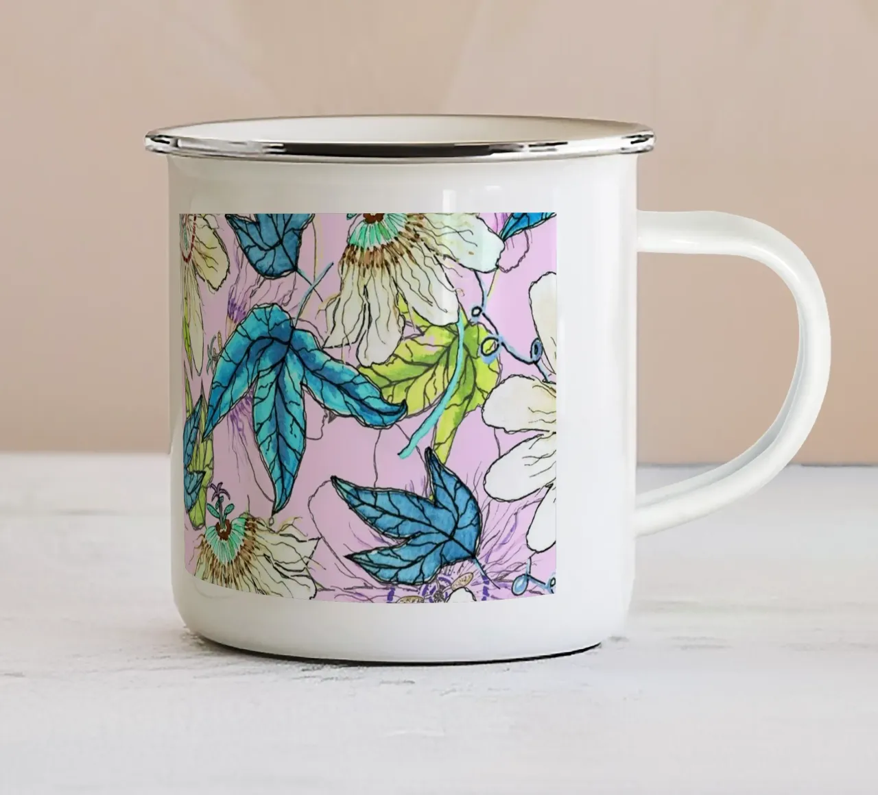 Passionsblume tazza in smalto da nicigabrieldesigns