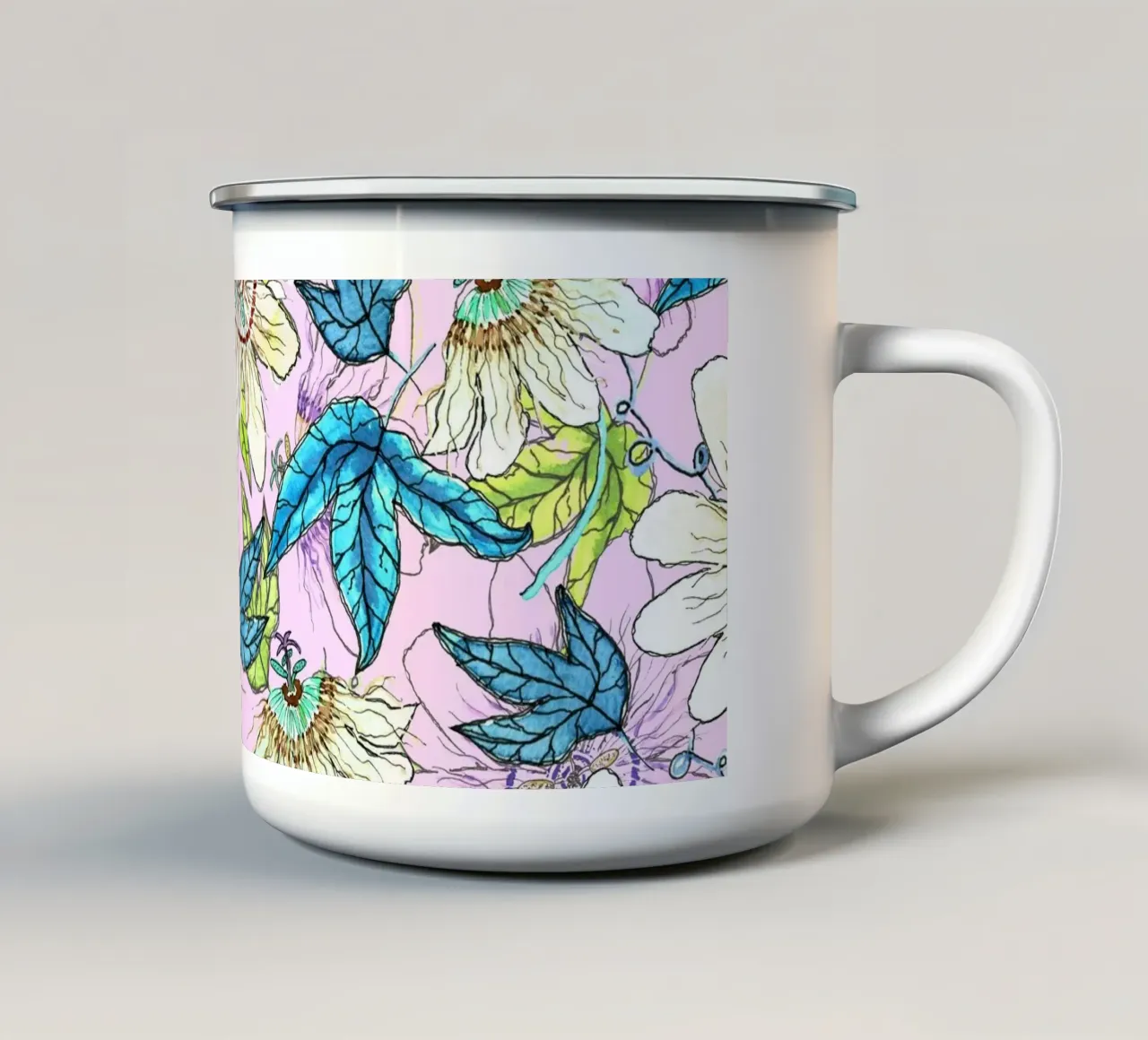 Passionsblume tazza in smalto da nicigabrieldesigns