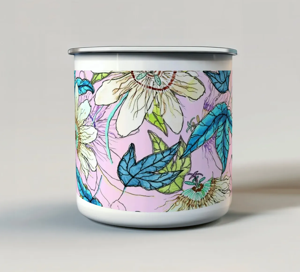 Passionsblume tazza in smalto da nicigabrieldesigns