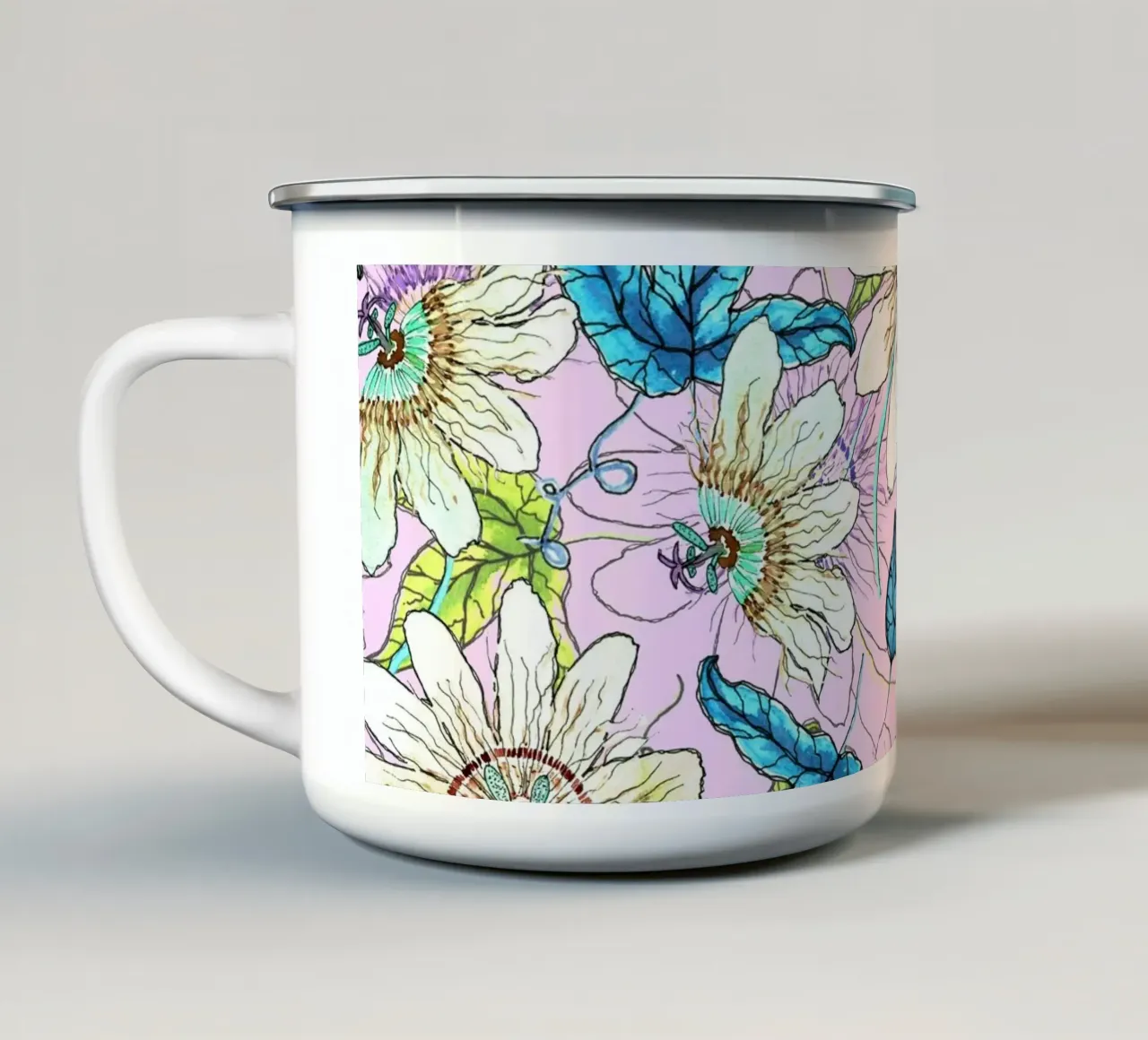 Passionsblume tazza in smalto da nicigabrieldesigns