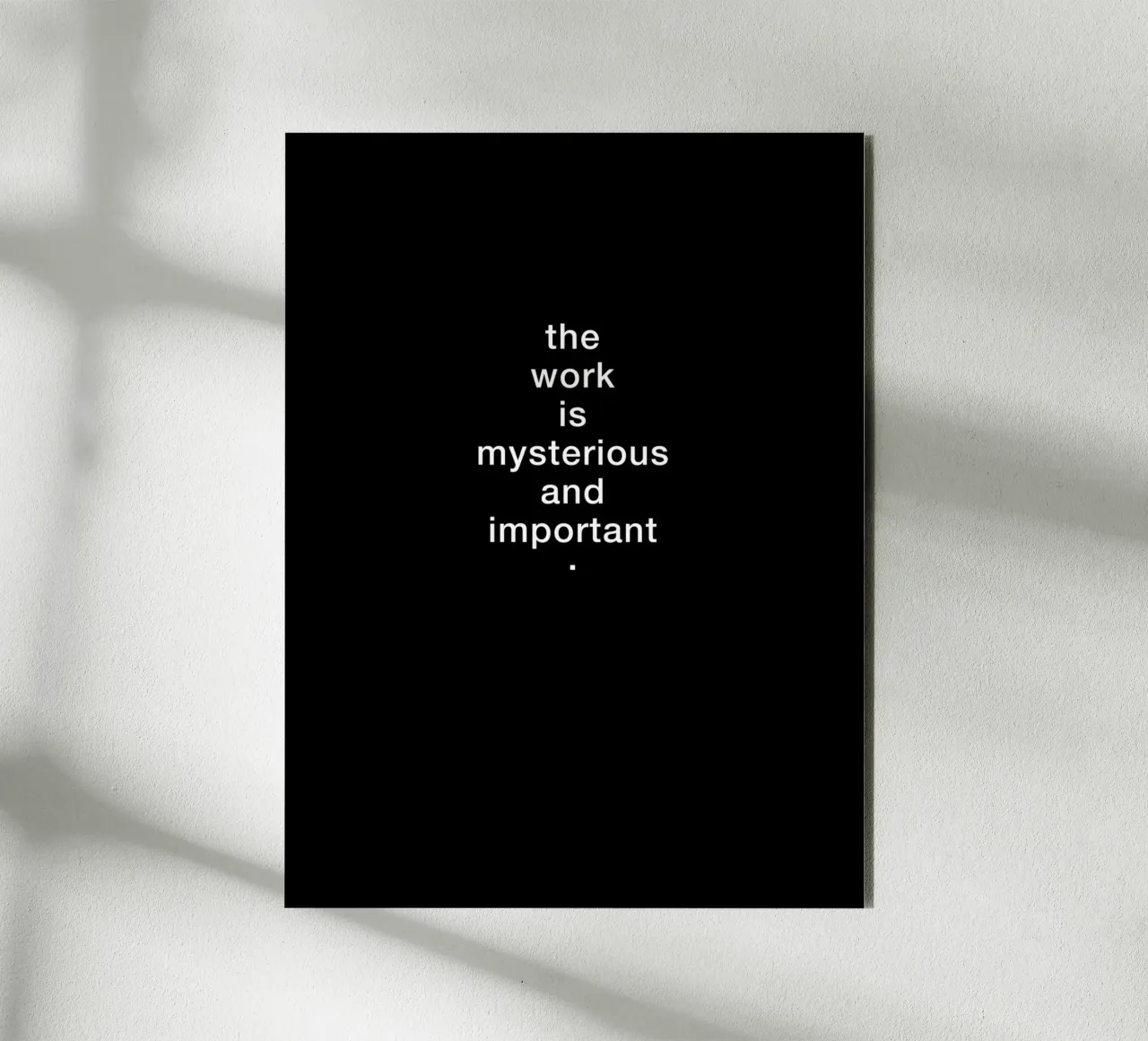 the work is mysterious alluminio dibond da 7115