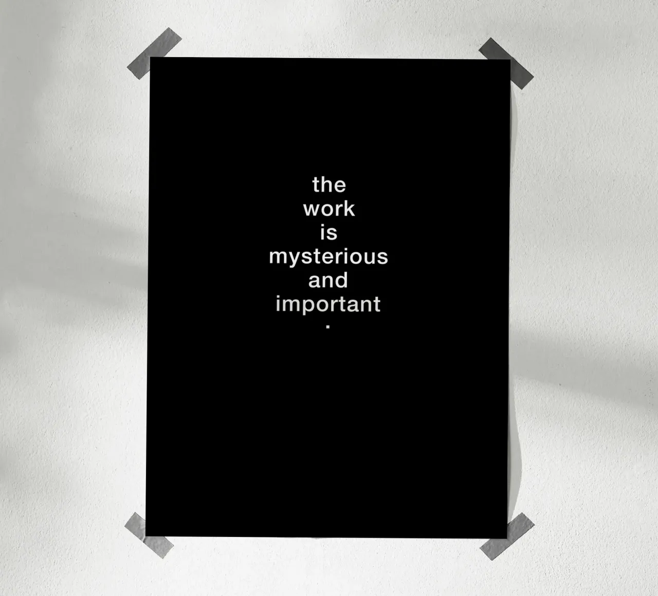 the work is mysterious poster da 7115