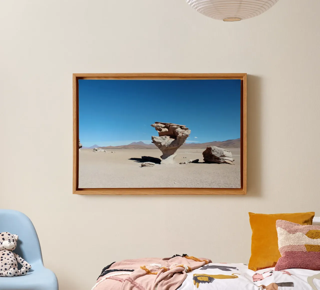 Desert and tree canvas with Floater frame by LinaTravels