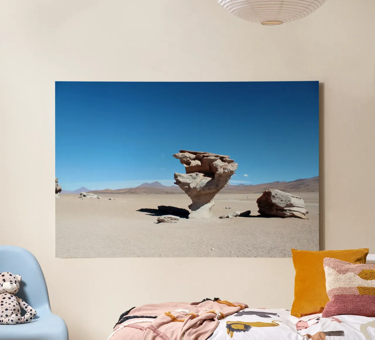Desert and tree canvas with Floater frame by LinaTravels