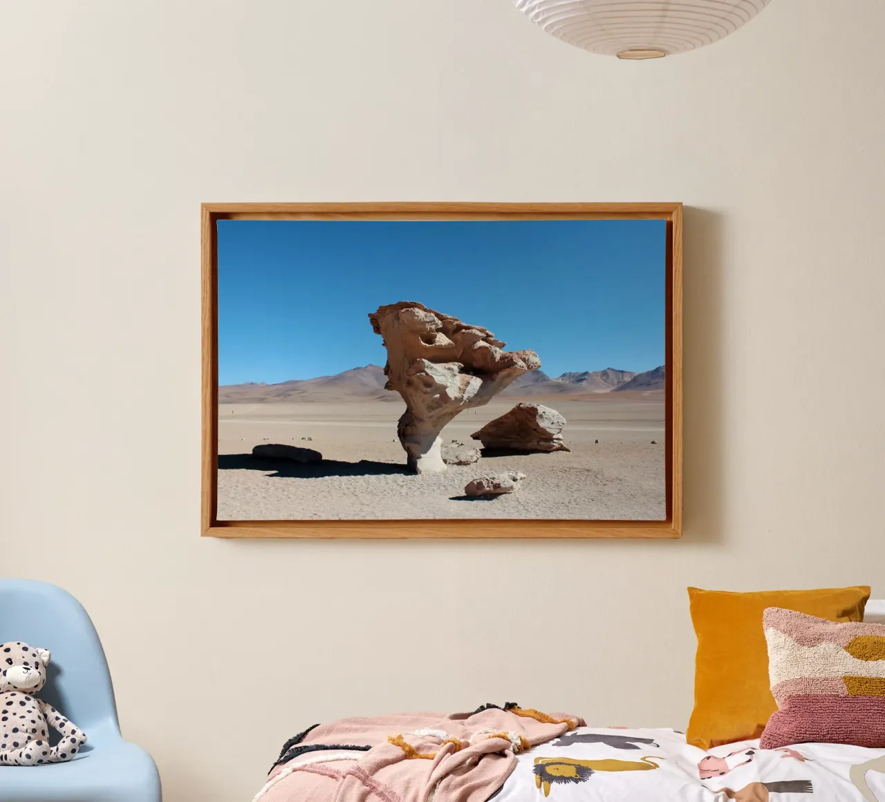 Desert and tree 2 canvas with Floater frame by LinaTravels