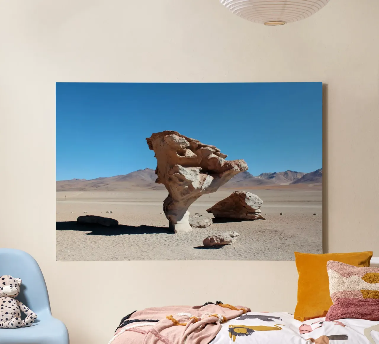 Desert and tree 2 canvas with Floater frame by LinaTravels