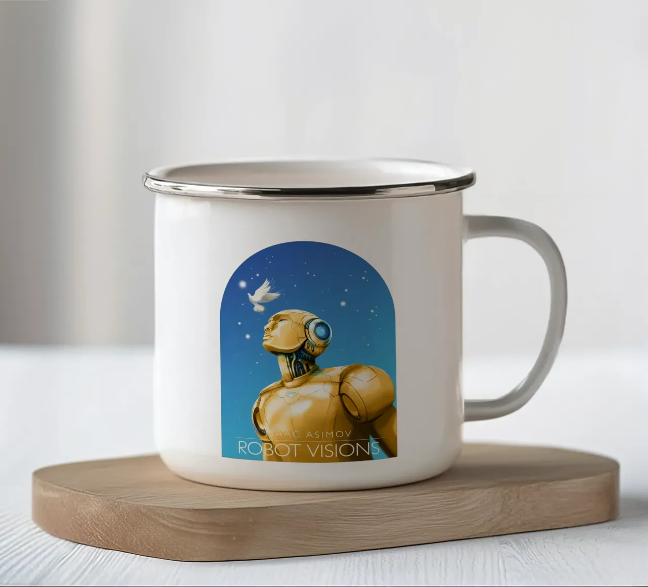 Asimov Robot Vision tazza in smalto da 7115