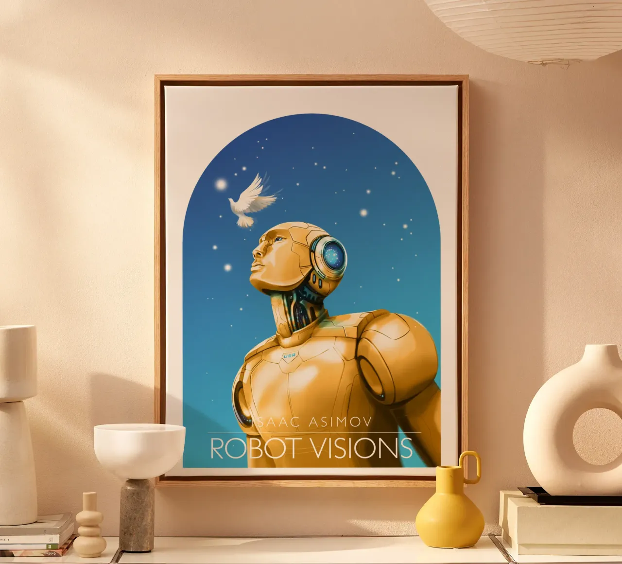 Asimov Robot Vision canvas with Floater frame by 7115