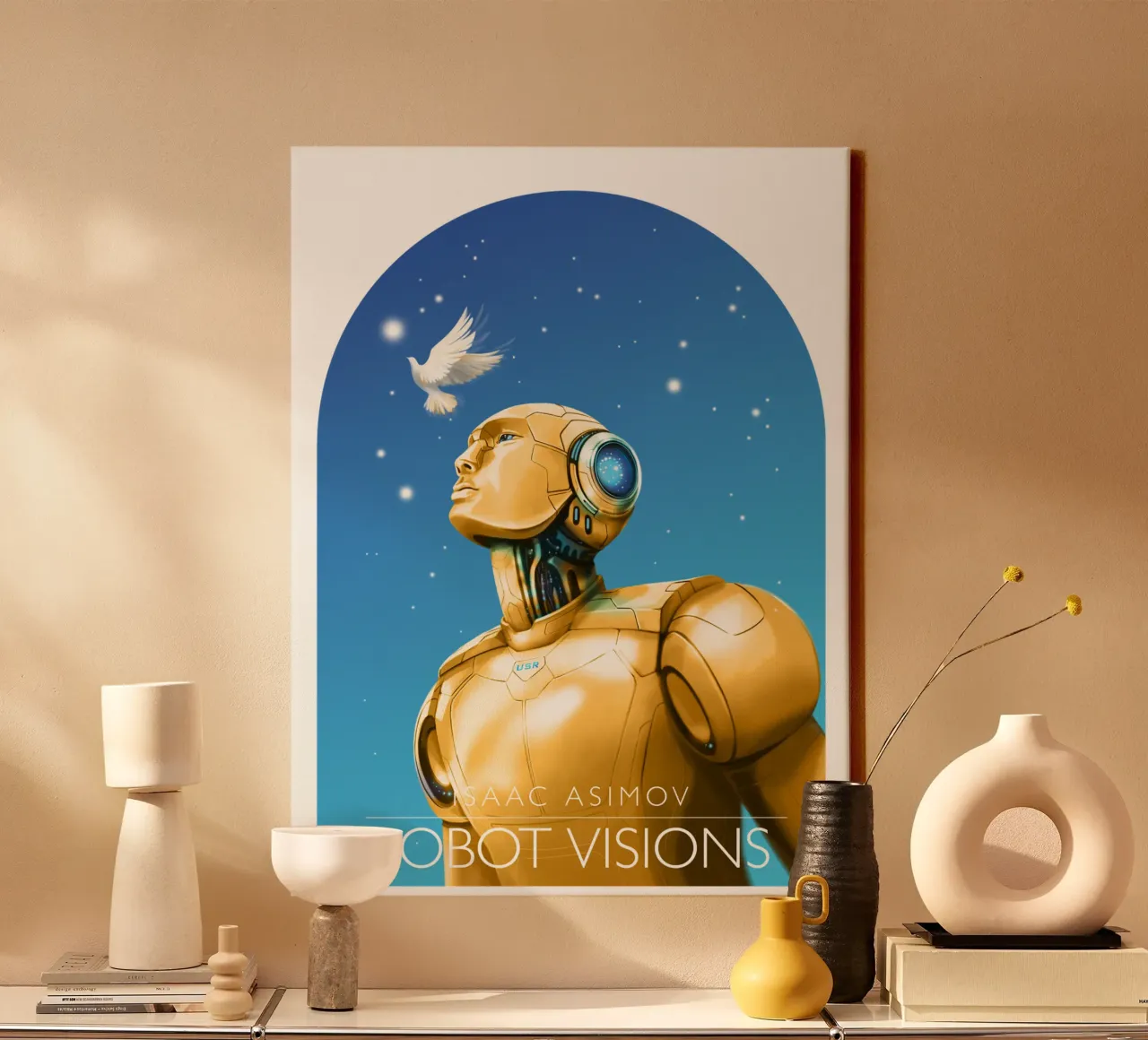 Asimov Robot Vision canvas with Floater frame by 7115