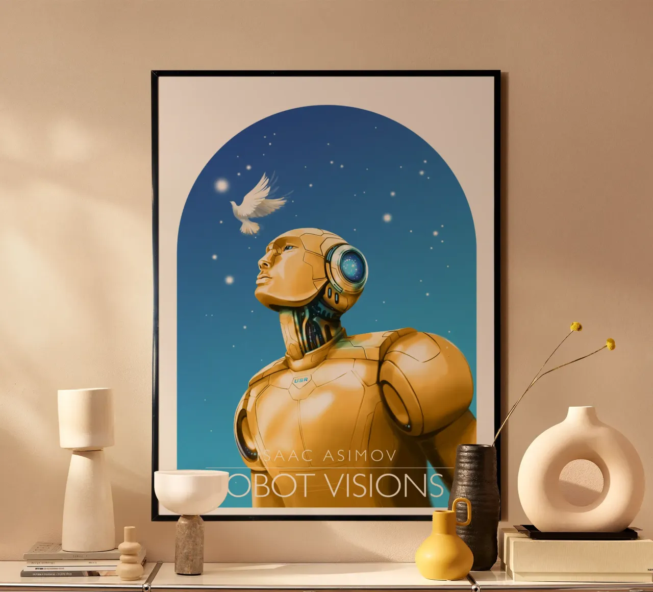 Asimov Robot Vision poster con telaio in alluminio da 7115