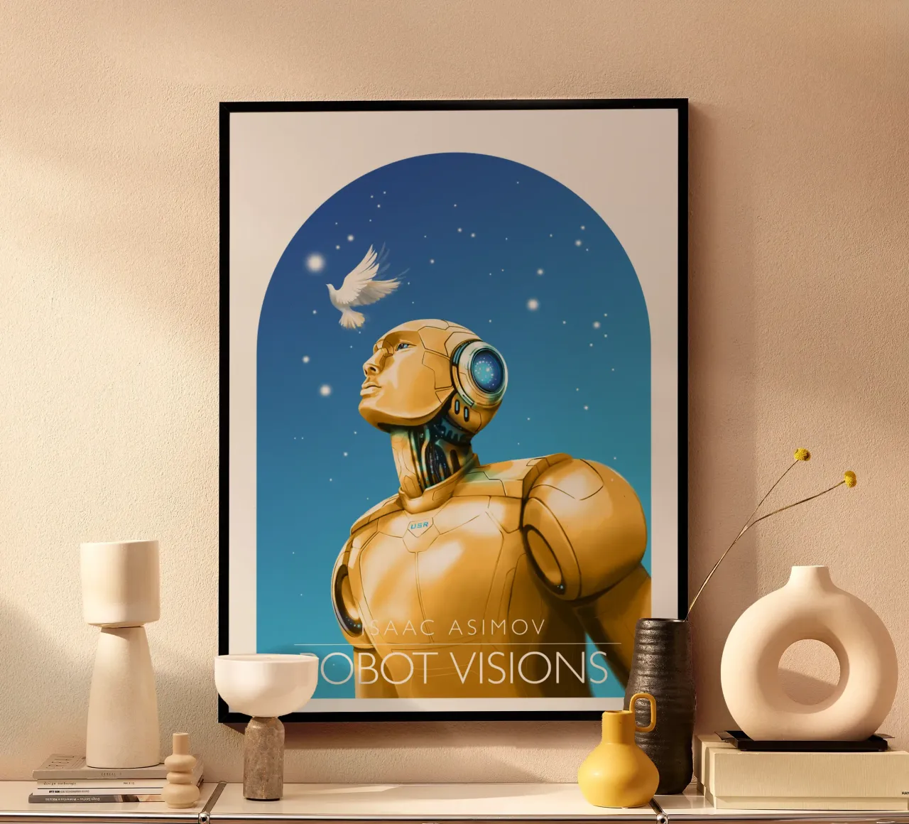 Asimov Robot Vision poster con telaio in alluminio da 7115
