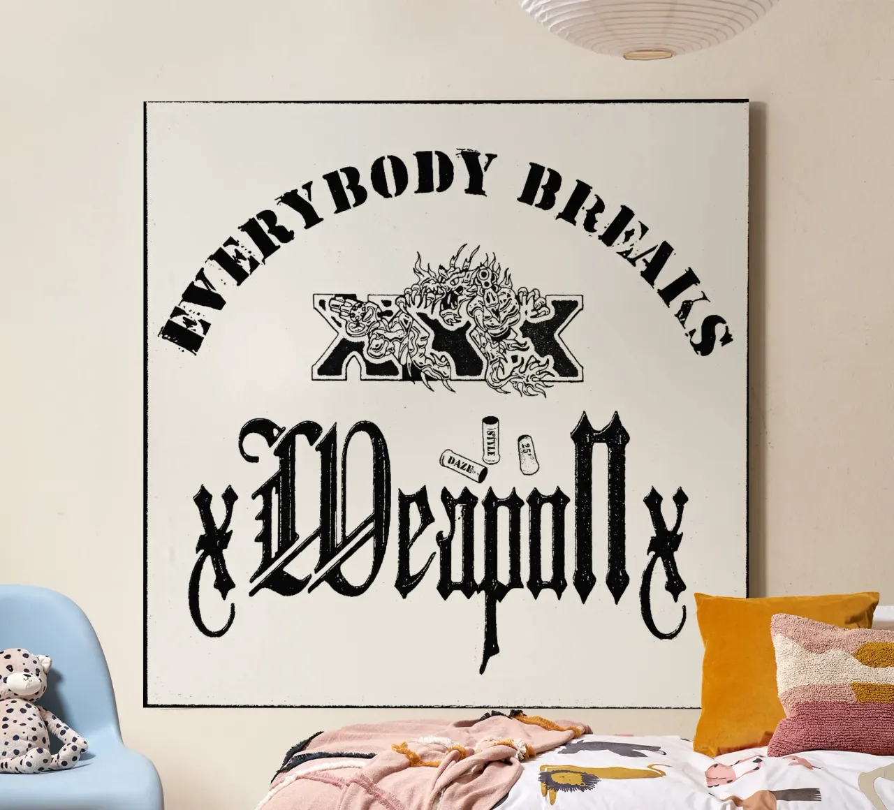 XweaponX Everybody Breaks tela con Cornice a cassetta da Thomtoms
