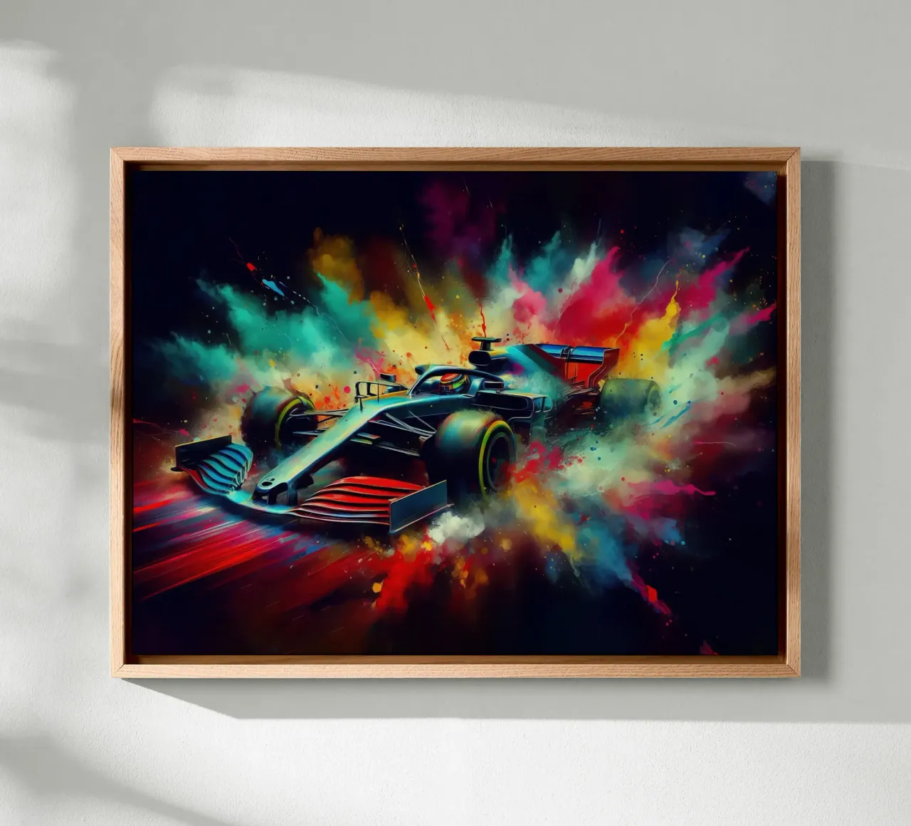 Auto di F1 in acquerello tela con Cornice a cassetta da 🥝 KIWI STORE