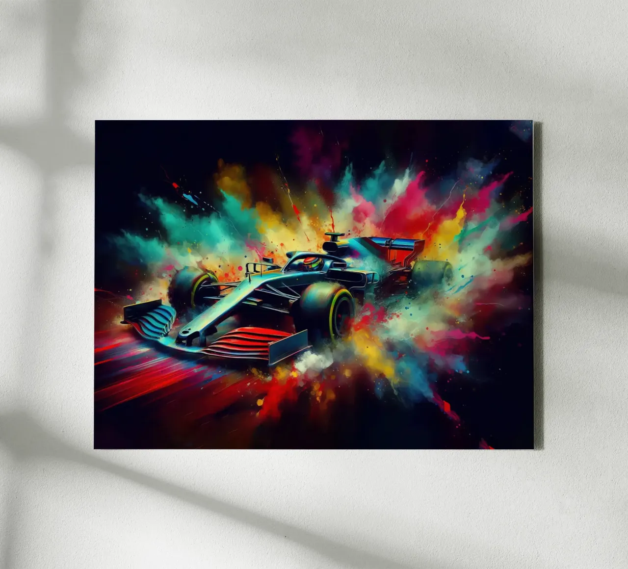 Auto di F1 in acquerello tela con Cornice a cassetta da 🥝 KIWI STORE