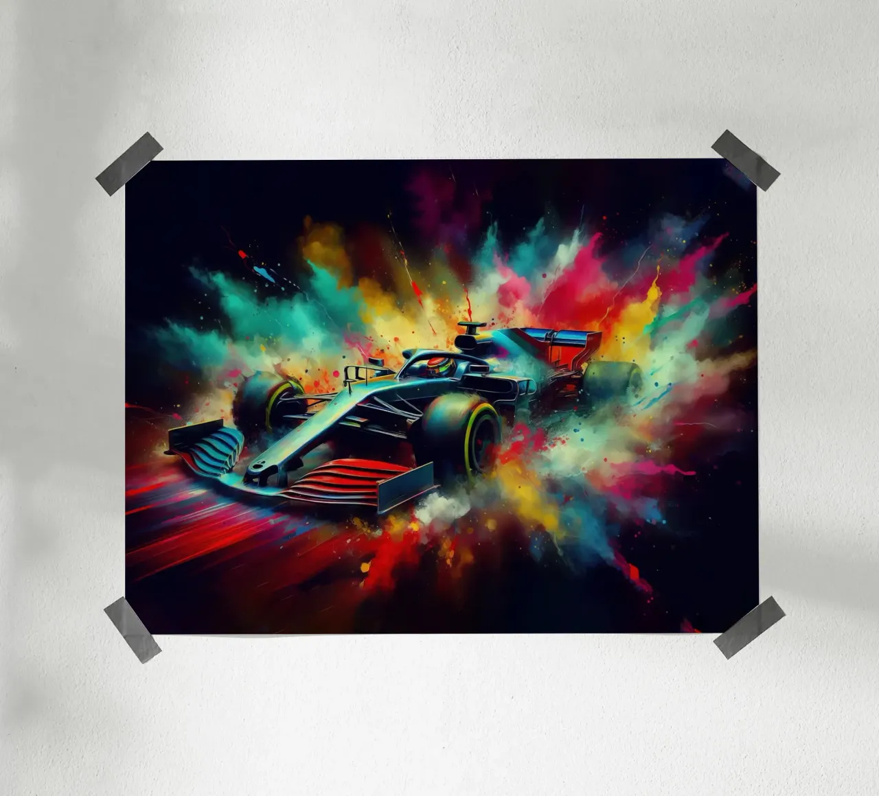 Auto di F1 in acquerello poster da 🥝 KIWI STORE