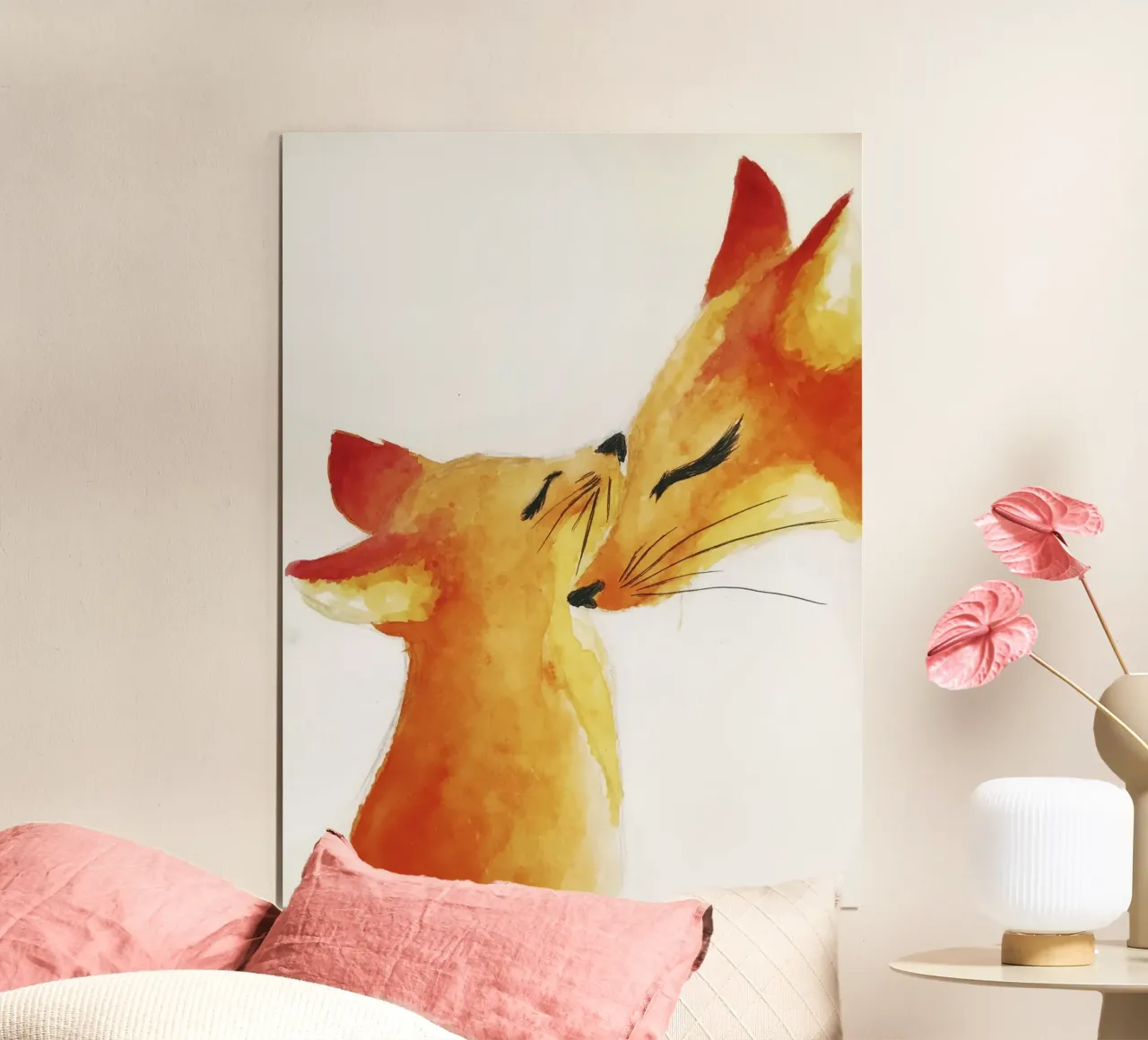 Füchse Aquarellmalerei Poster von 🎨 Point and Art