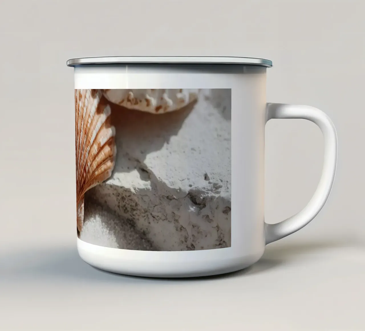 Sea Shell Impression No 01 tazza in smalto da treechild